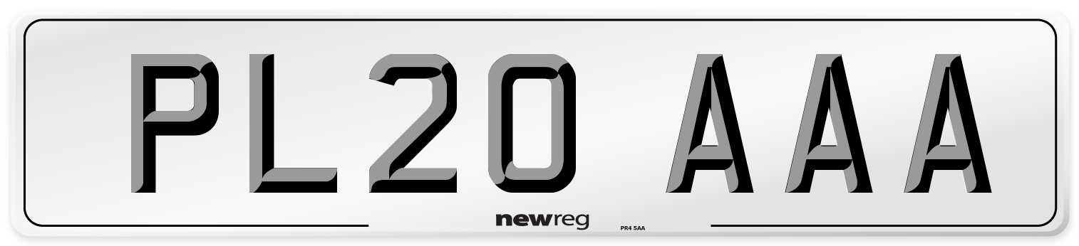 PL20 AAA Number Plate from New Reg